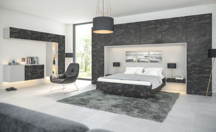 Zurfiz Oriental Black Bedroom