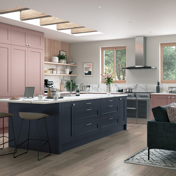 Pink kitchen Cornwall